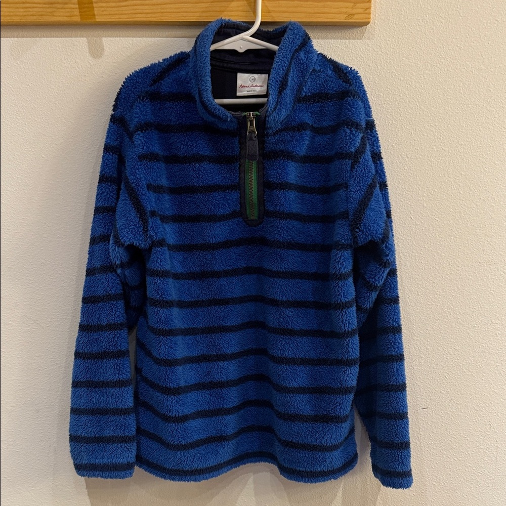 Hanna Andersson Blue and Black Striped Kids' Pullover